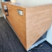 Maple, Espresso, and White Straight Office Reception Desk